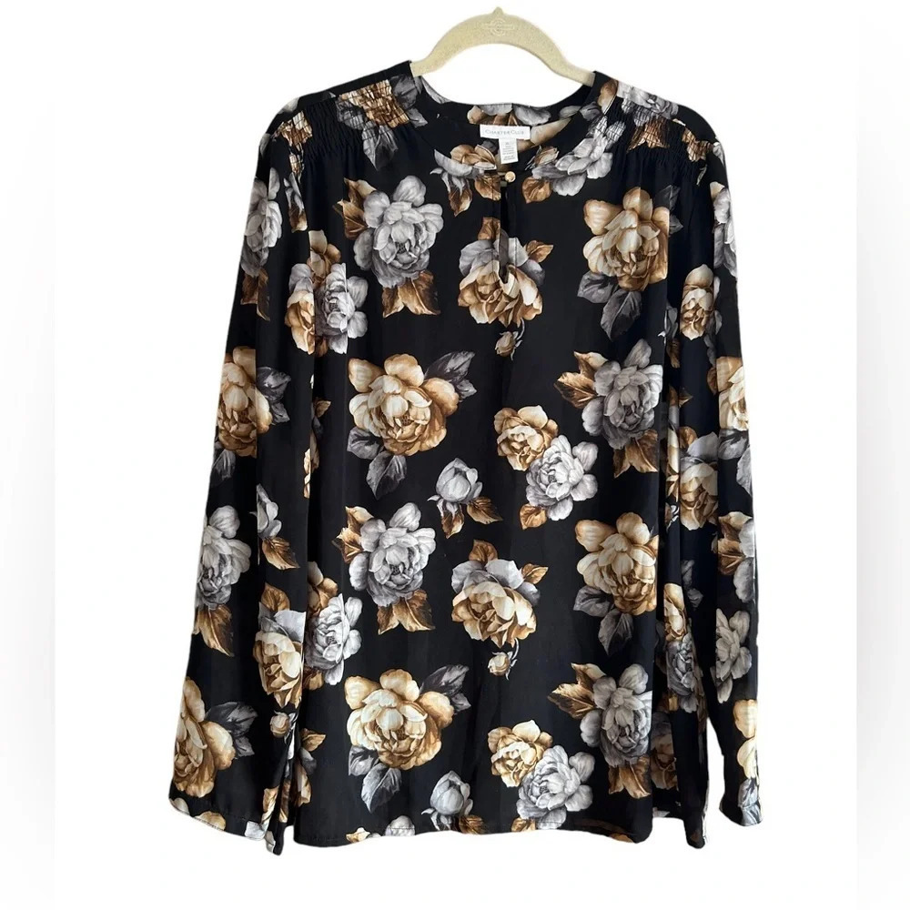 CHARTER CLUB FLORAL BLOUSE